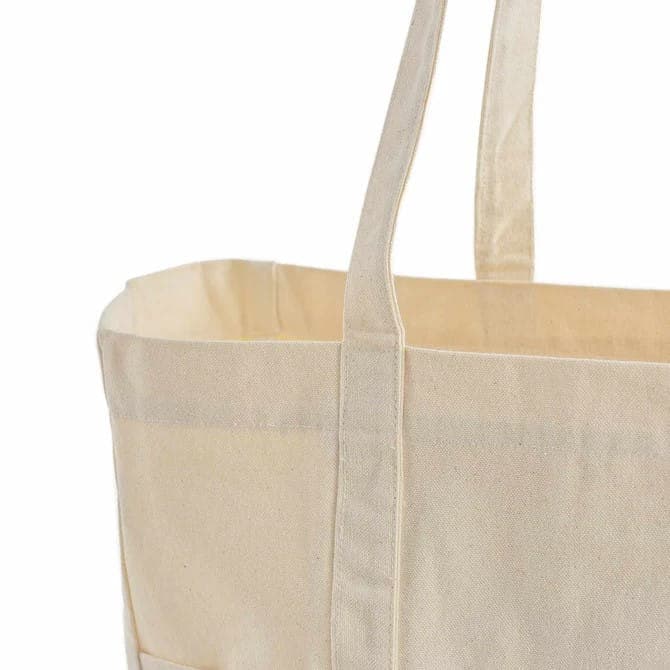 Mini front pocket canvas grocery bag