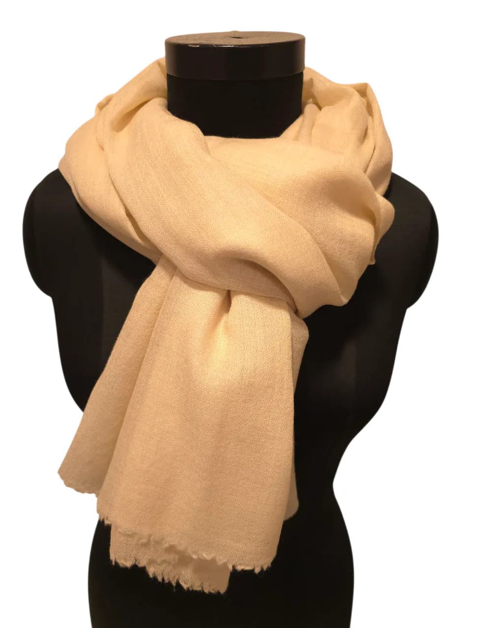 Large cream pashmina shawl