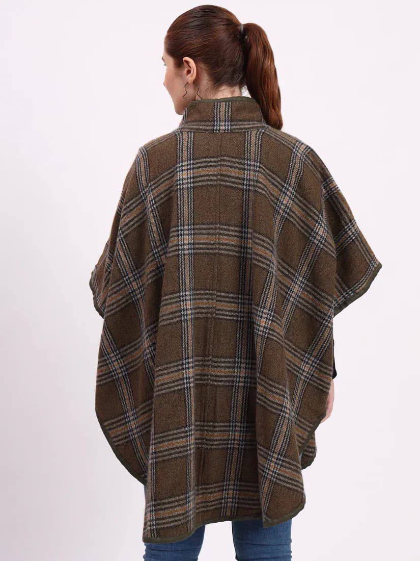  Highland Olive Tartan Cape