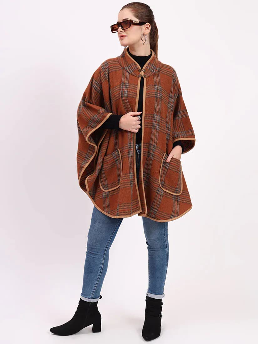 Highland Amber Tartan Cape