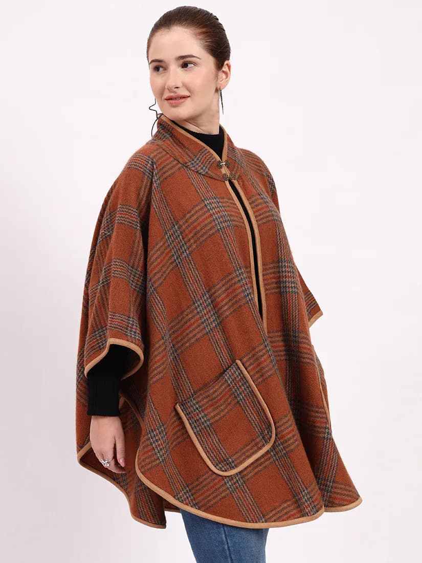 Highland Amber Tartan Cape