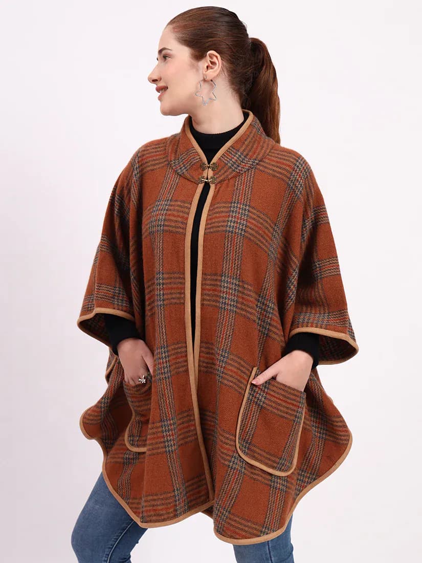 Highland Amber Tartan Cape