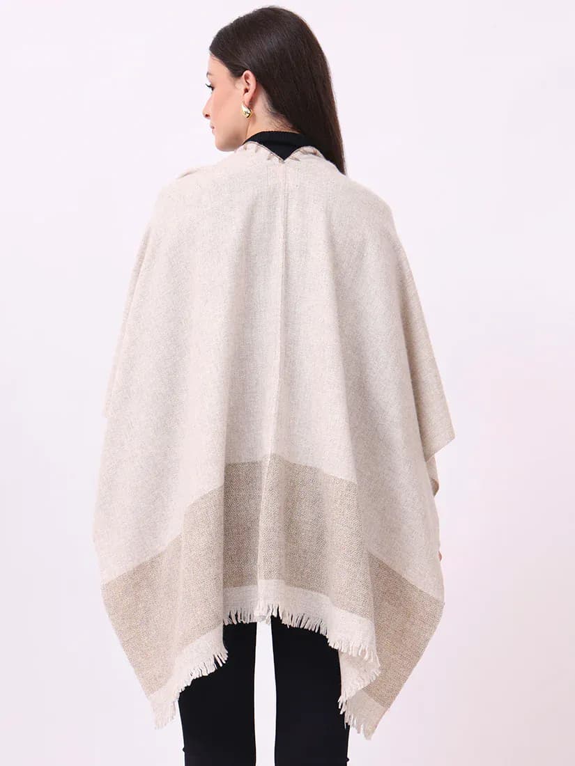 Alabaster Fringe Cape
