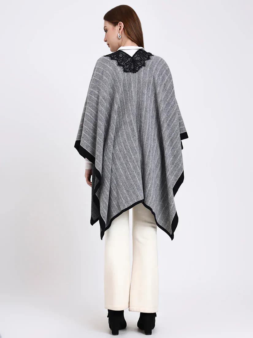 Midnight Lace Drift Cape