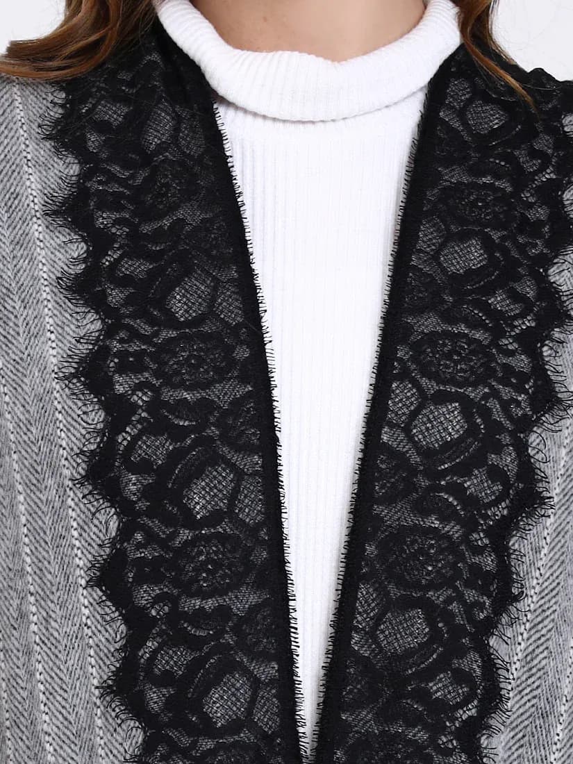 Midnight Lace Drift Cape