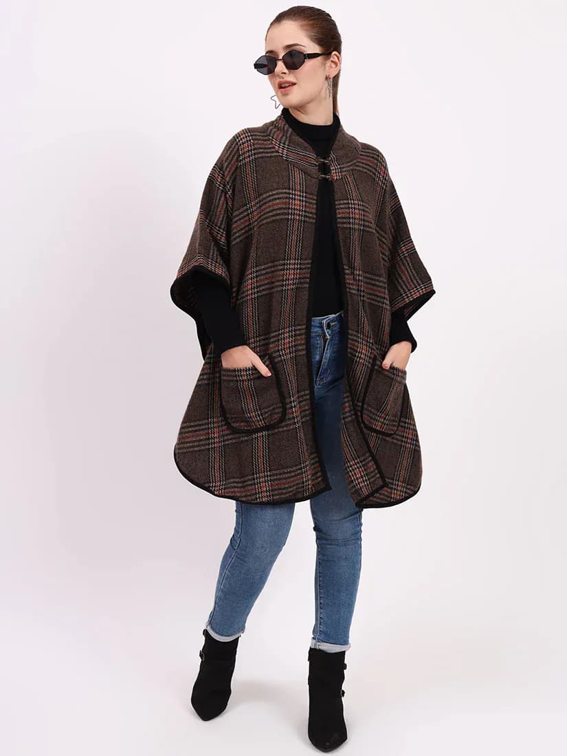 Highland Mocha Tartan Cape