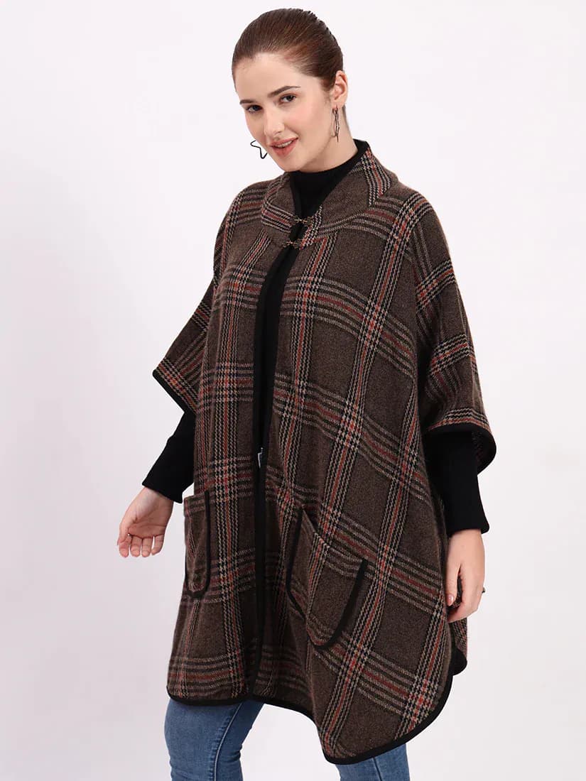 Highland Mocha Tartan Cape
