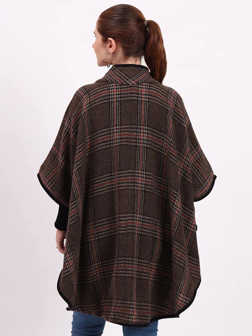 Highland Mocha Tartan Cape