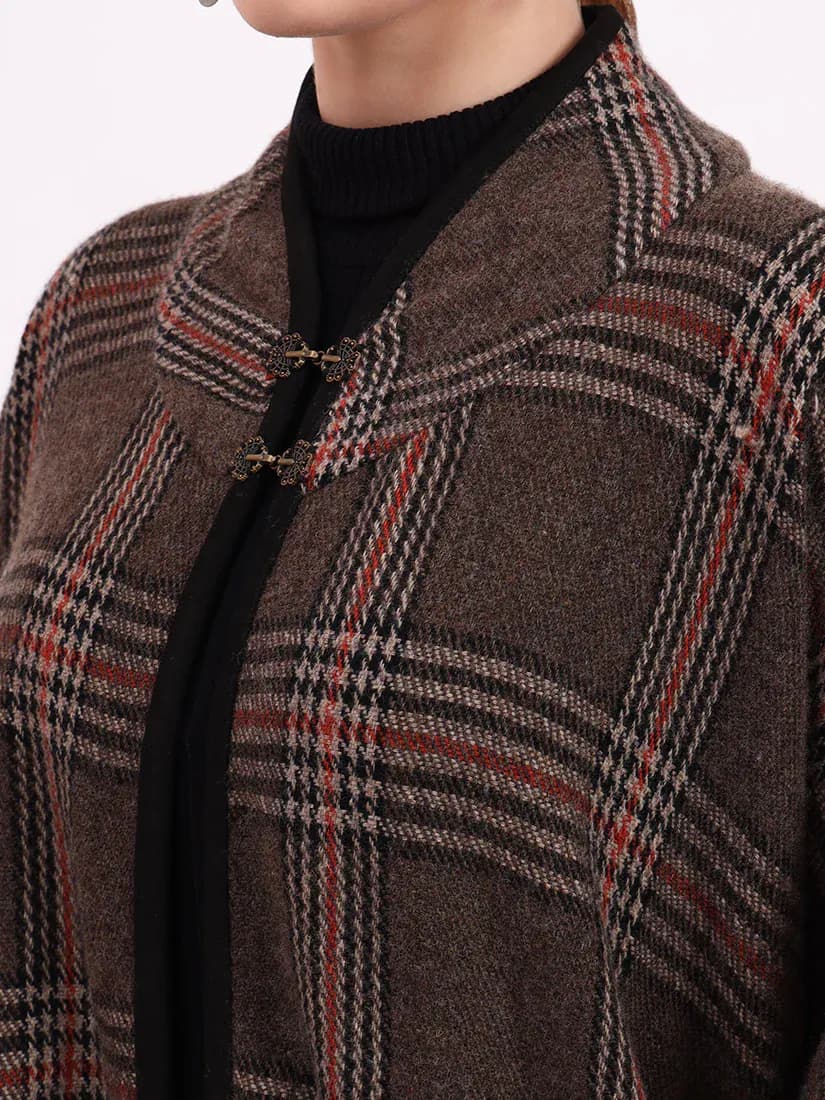 Highland Mocha Tartan Cape