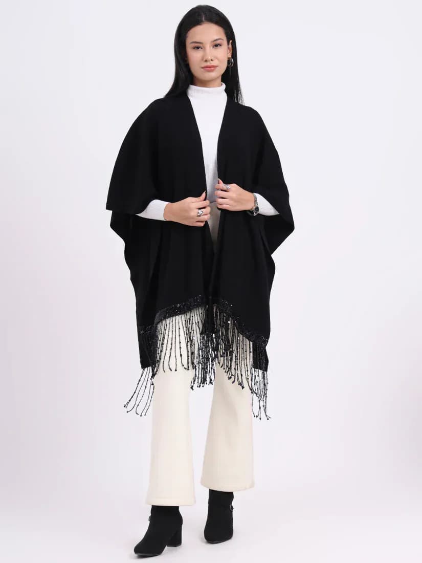 Midnight Fringe Cape