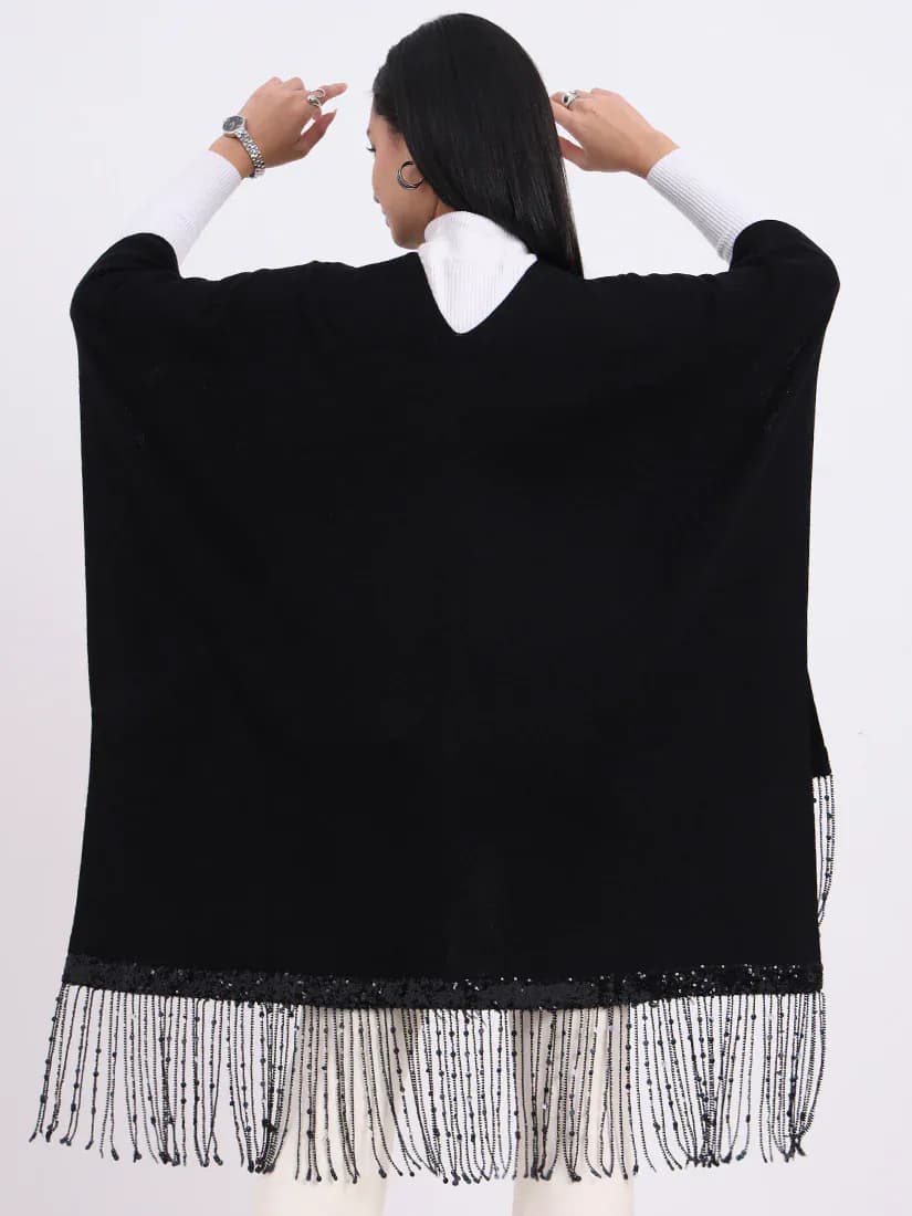 Midnight Fringe Cape
