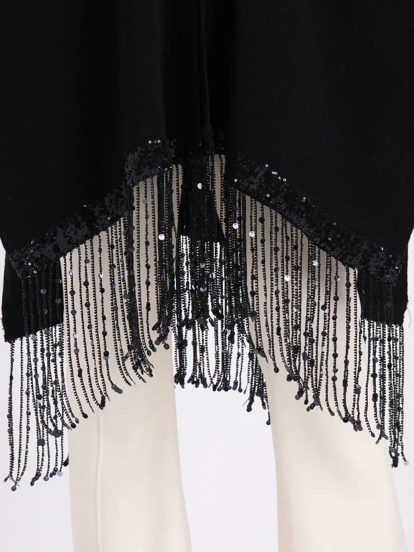 Midnight Fringe Cape