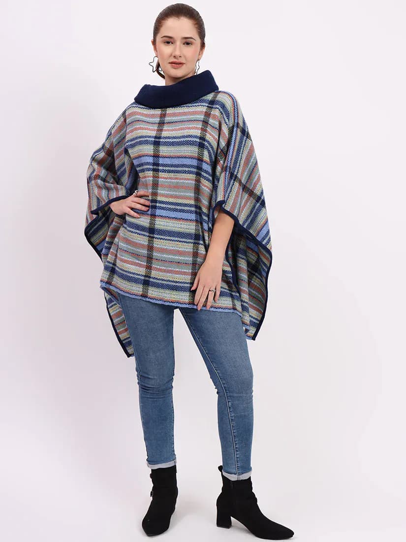 Strathmore Indigo Stripe Poncho