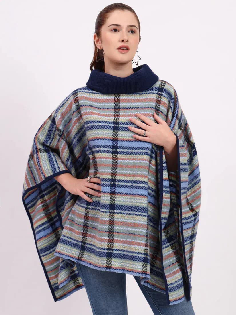 Strathmore Indigo Stripe Poncho