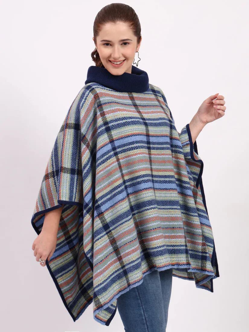Strathmore Indigo Stripe Poncho