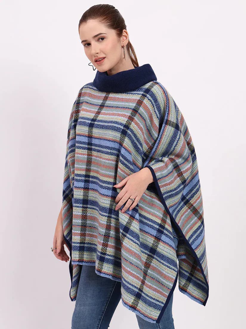 Strathmore Indigo Stripe Poncho