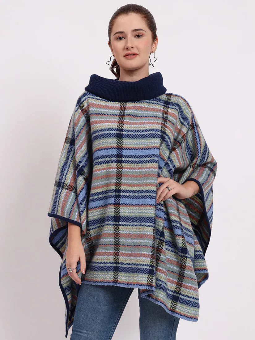 Strathmore Indigo Stripe Poncho
