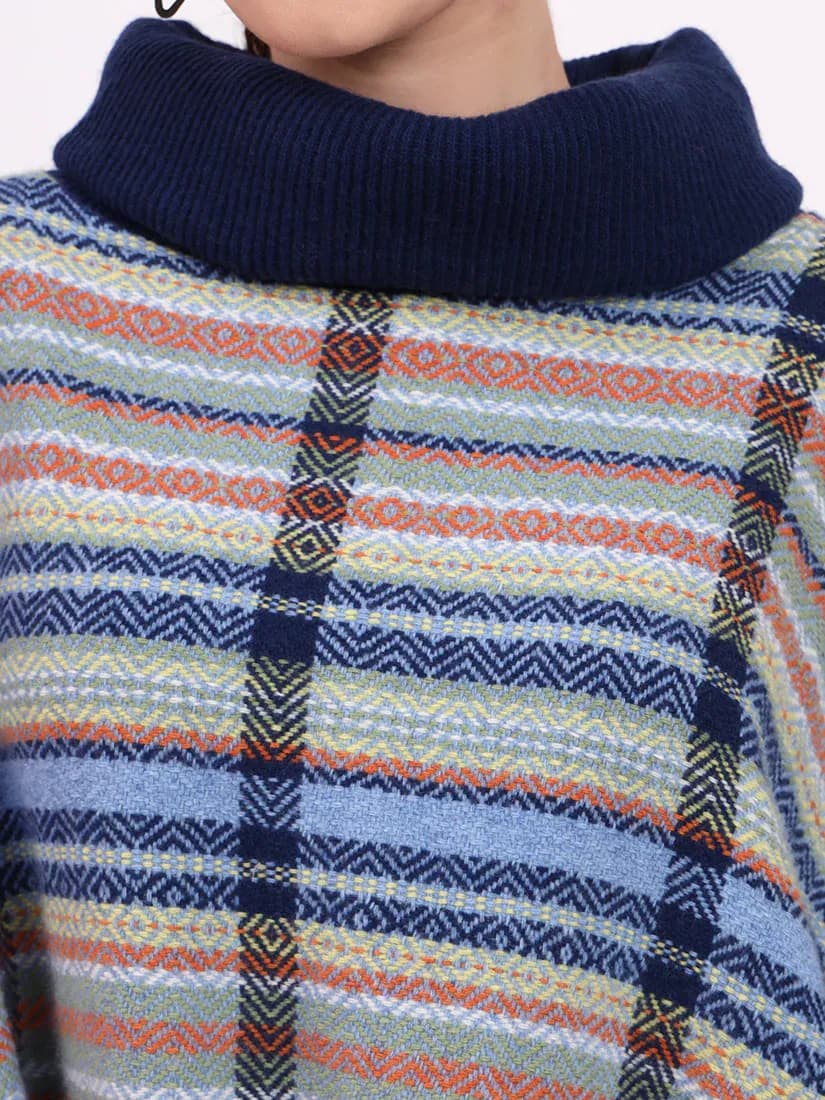 Strathmore Indigo Stripe Poncho