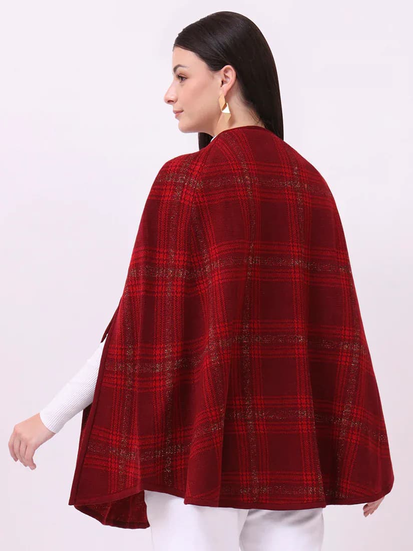 Crimson Check Cloak