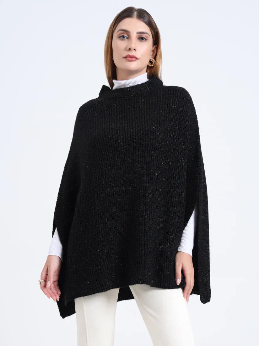 Noir Radiance Poncho