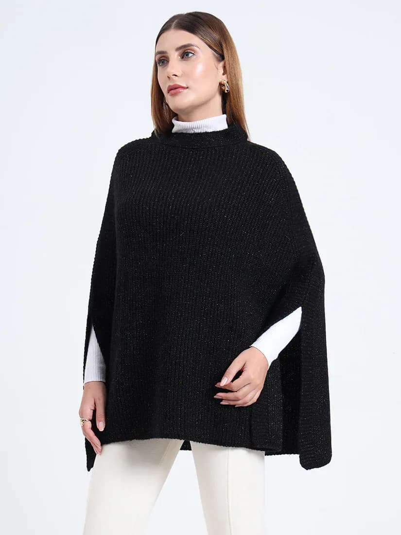 Noir Radiance Poncho