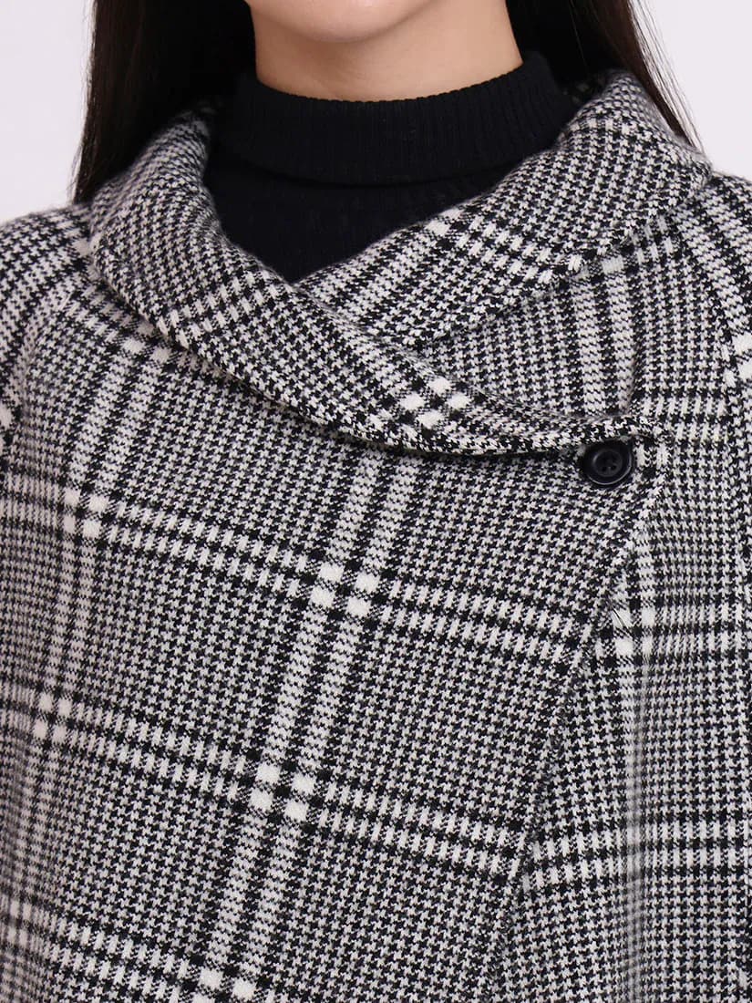 Onyx Check Poncho
