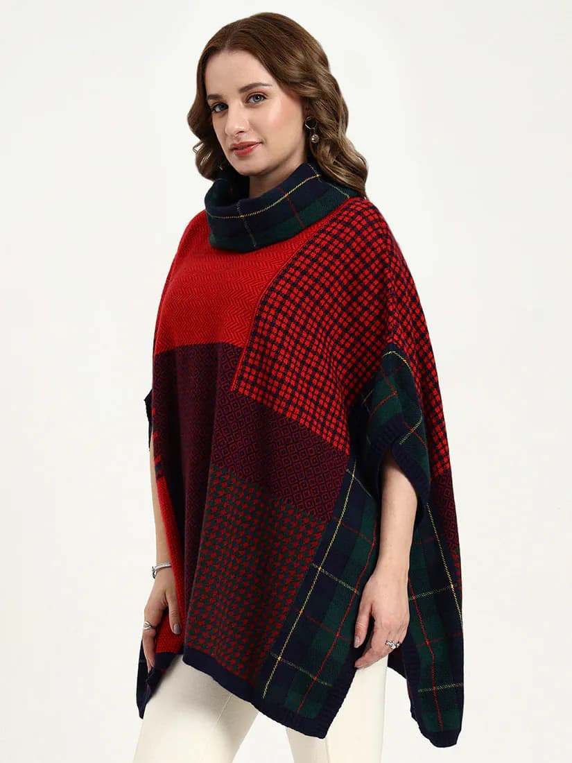  Garnet Mosaic Poncho