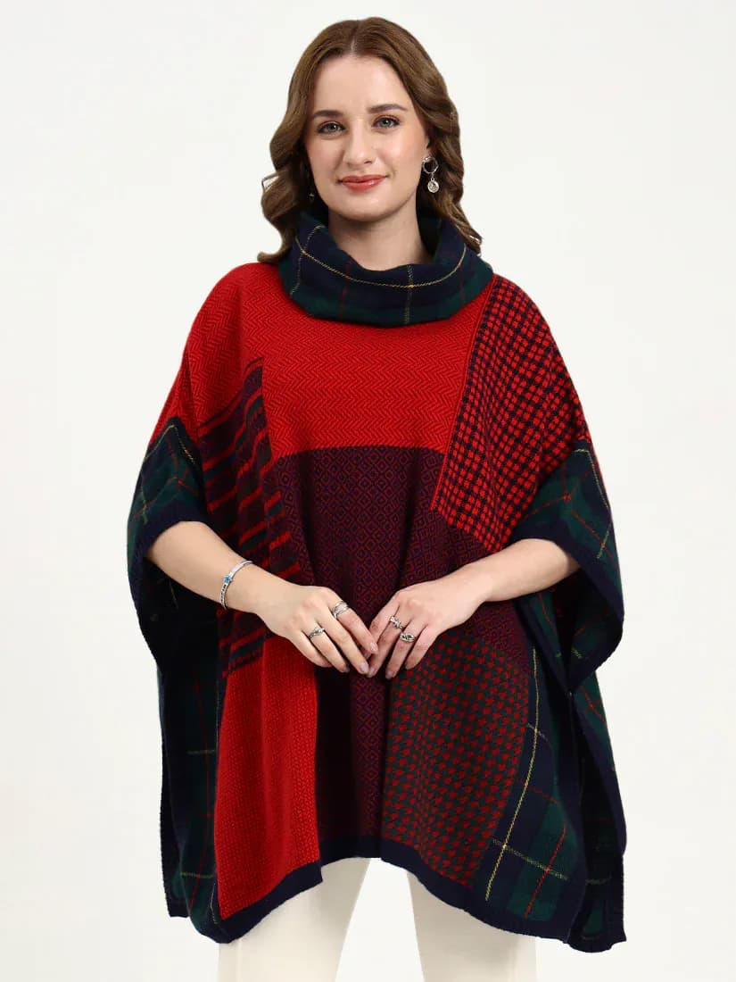  Garnet Mosaic Poncho