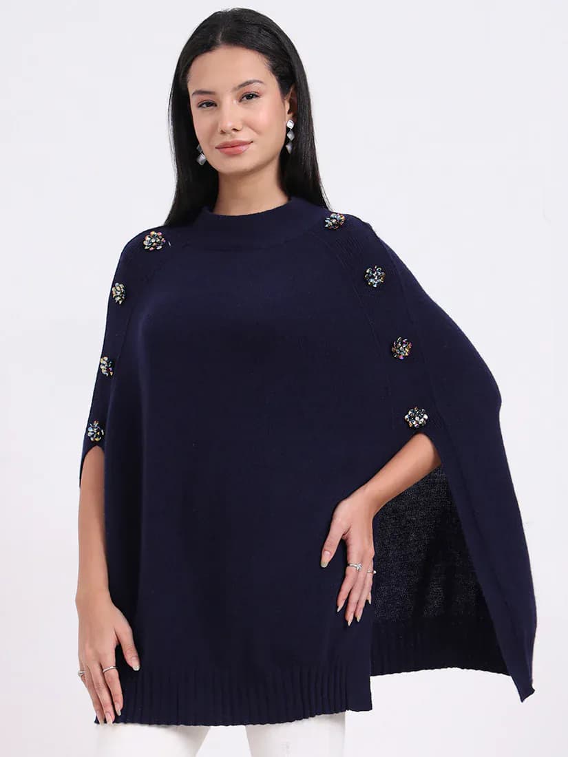 Midnight Crest Poncho