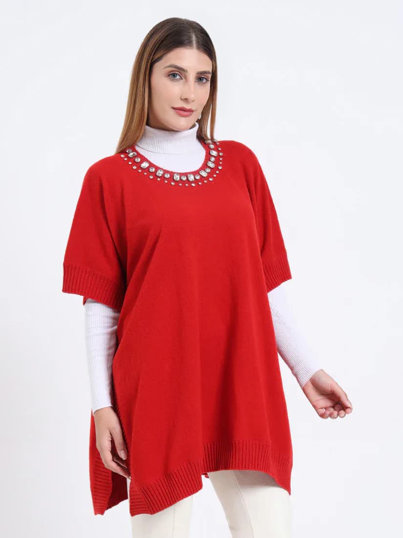  Crimson Jewel Poncho