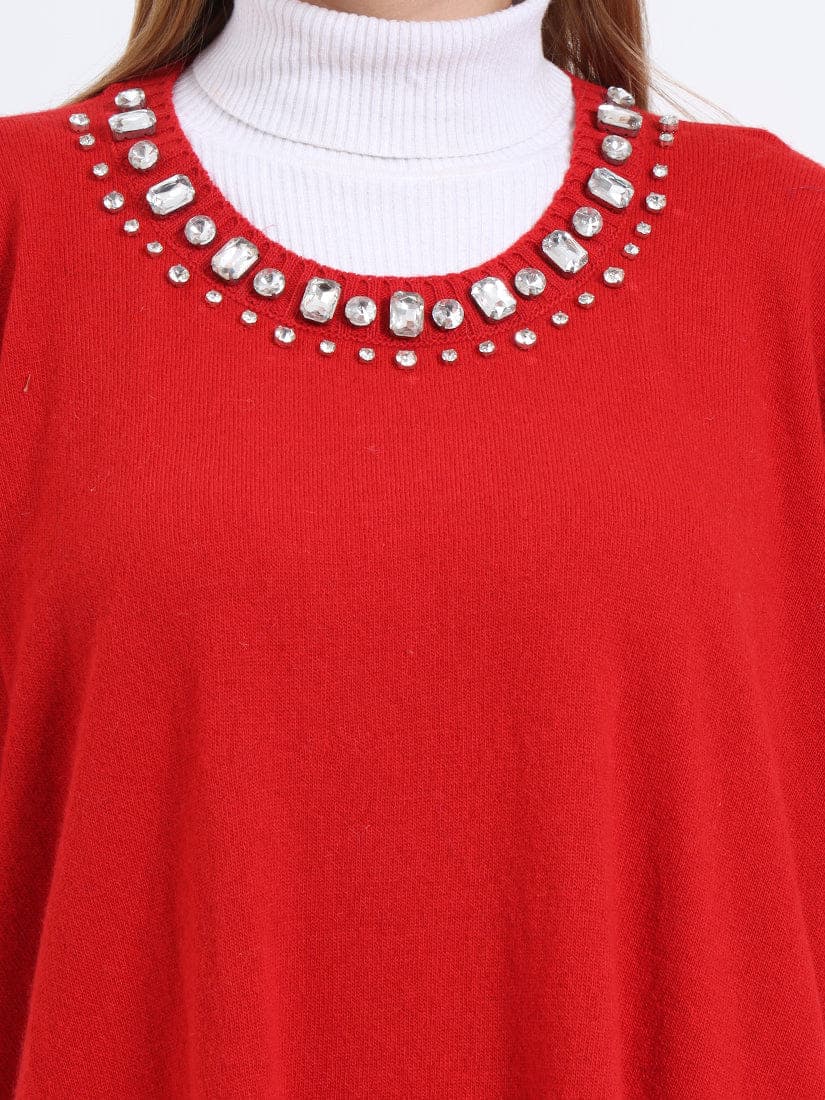  Crimson Jewel Poncho