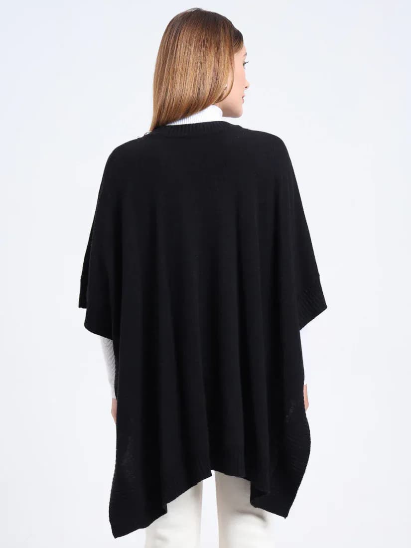  Noir Éclat Poncho