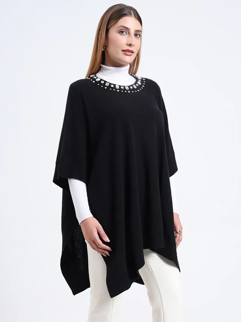  Noir Éclat Poncho