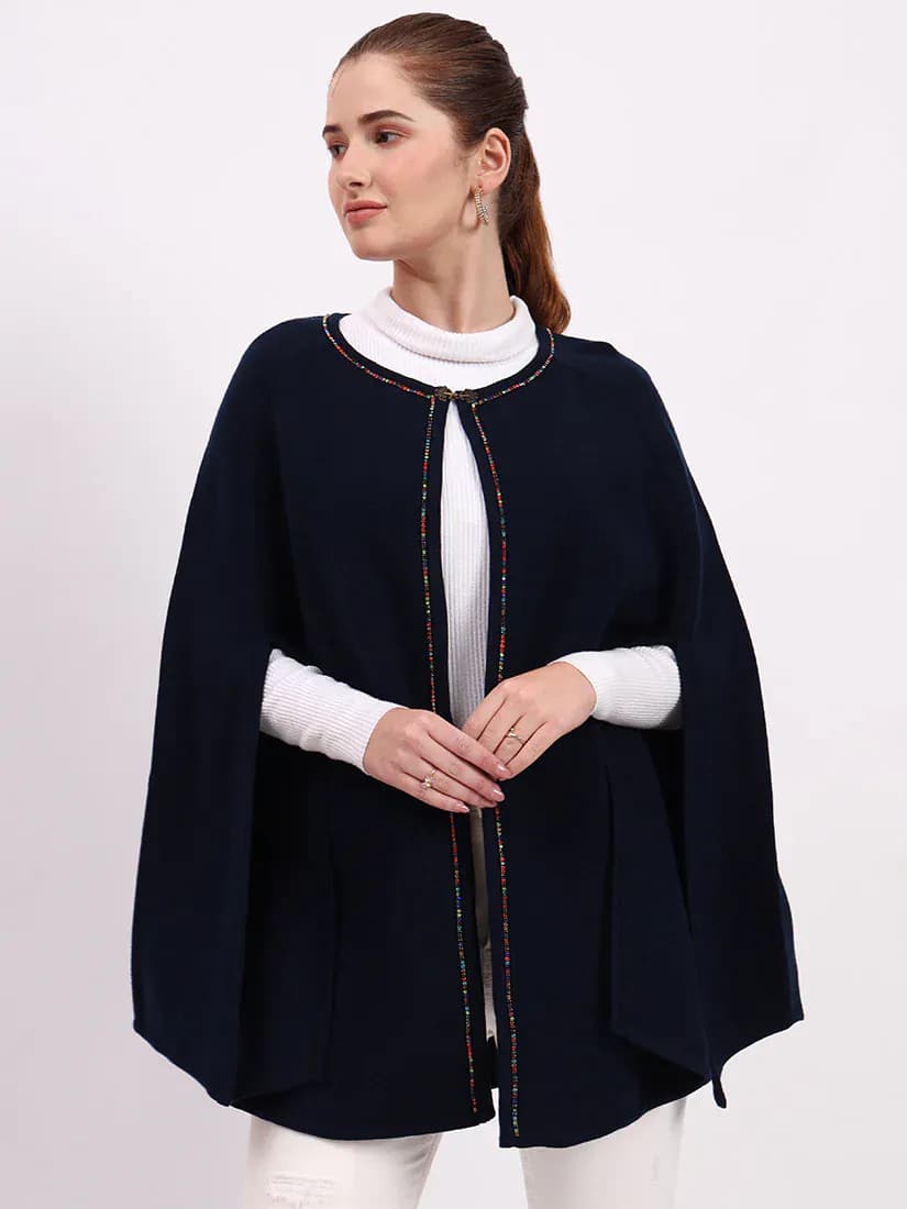Navy Monarch Poncho
