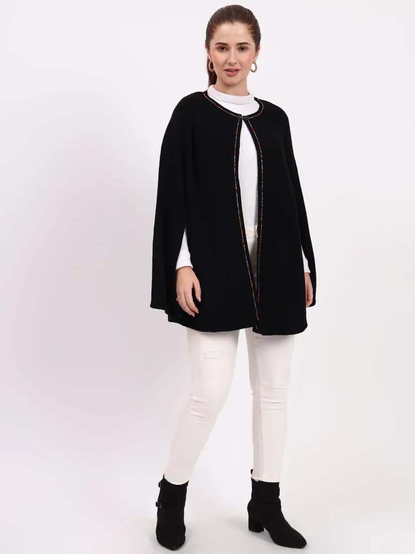  Noir Monarch Poncho
