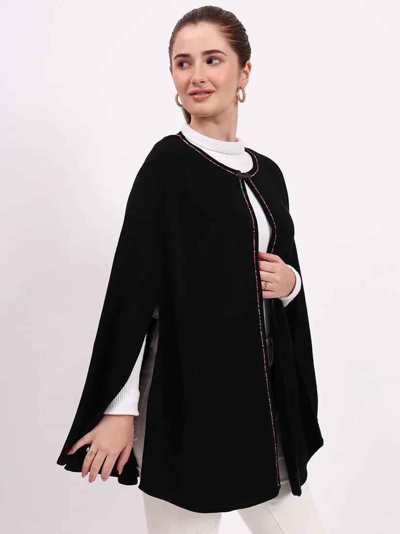  Noir Monarch Poncho