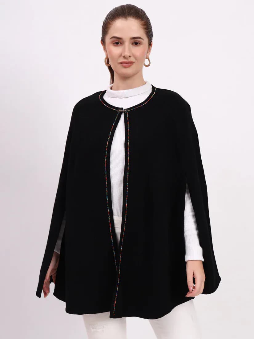  Noir Monarch Poncho