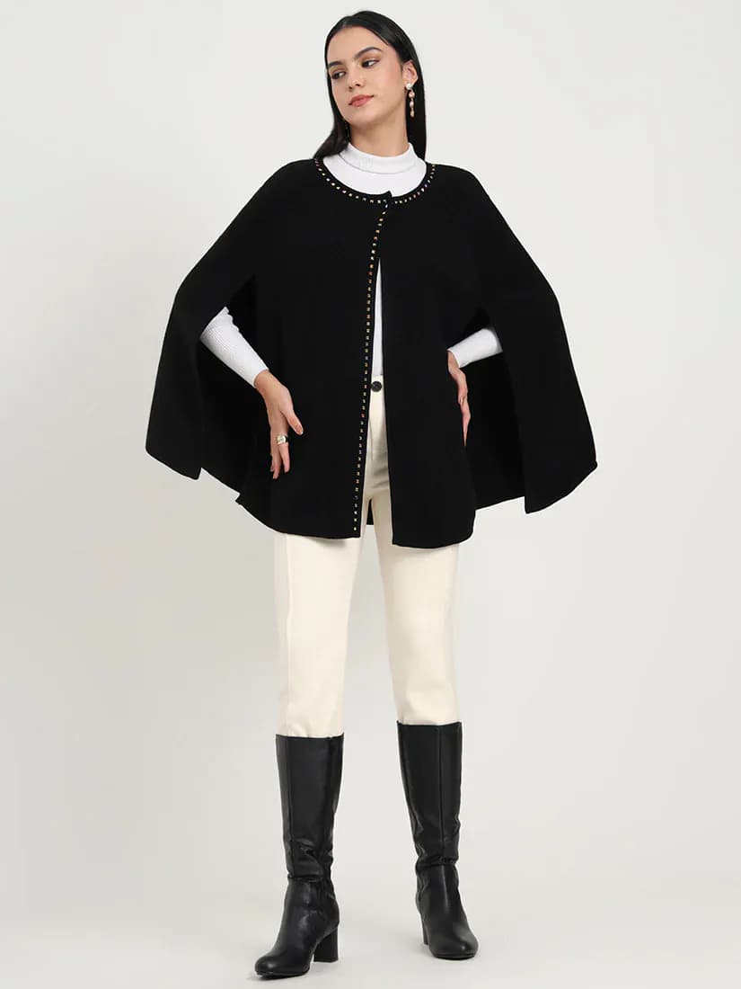 Noir Regent Poncho