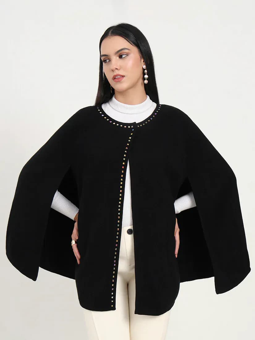 Noir Regent Poncho