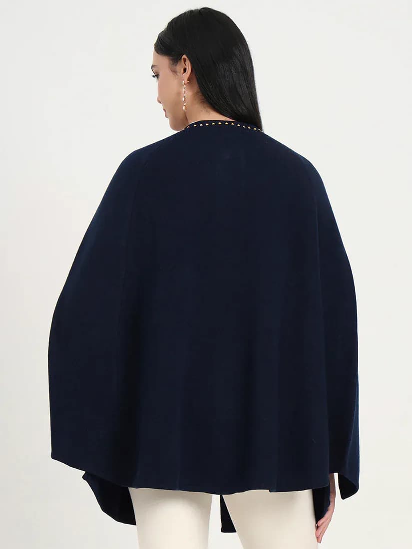 Navy Regent Poncho