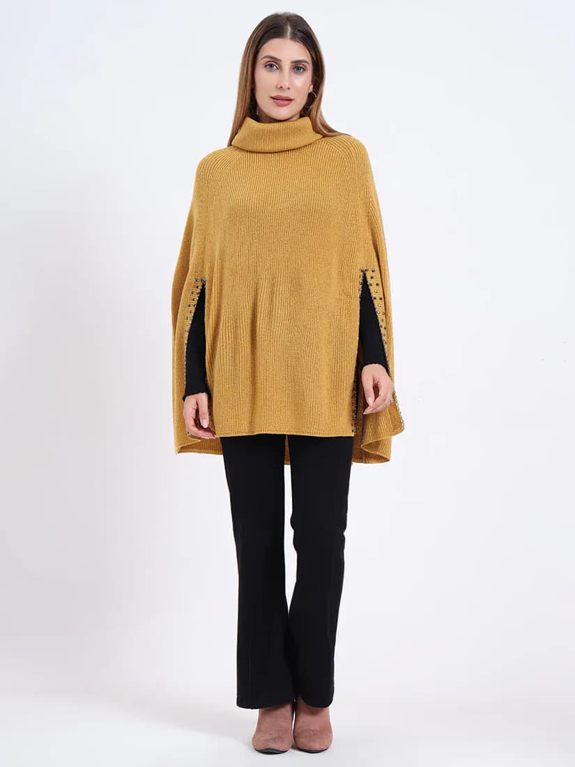  Golden Saffron Poncho