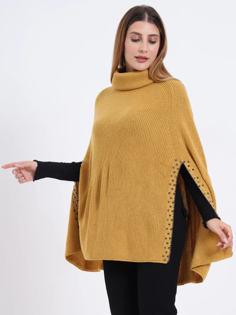 Golden Saffron Poncho