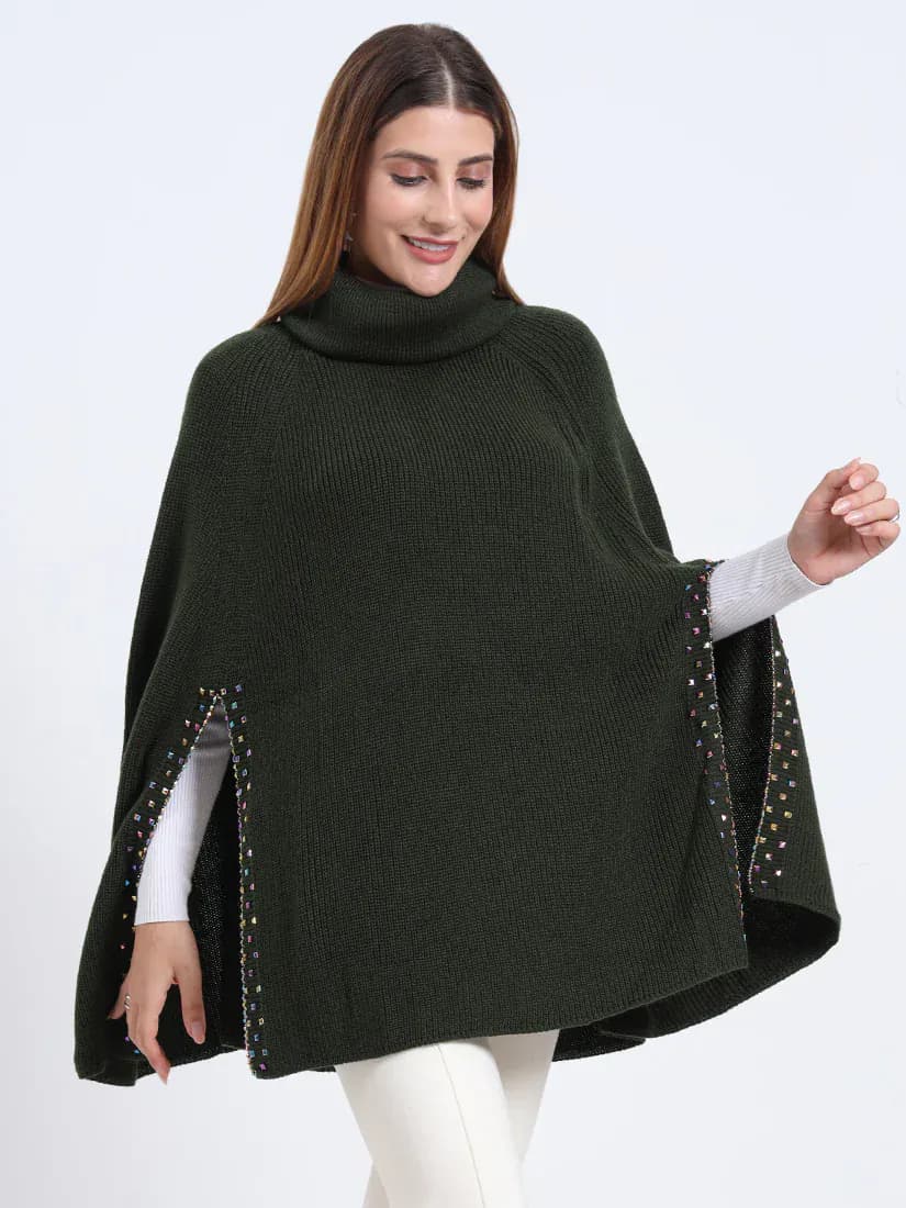 Olive Terra Poncho