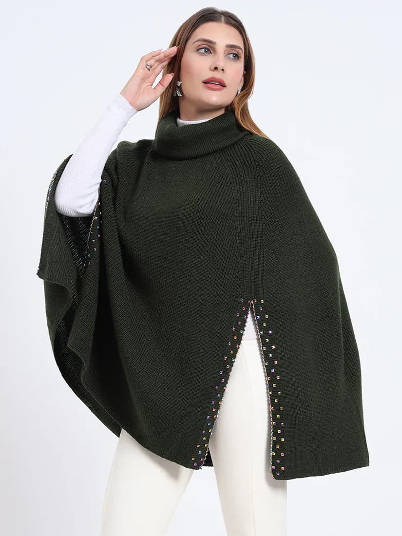 Olive Terra Poncho