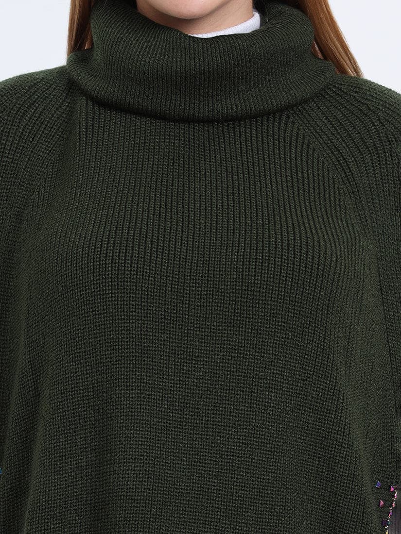 Olive Terra Poncho