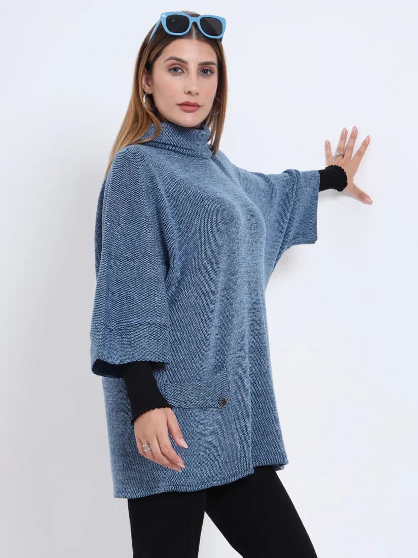Azure Drift Poncho