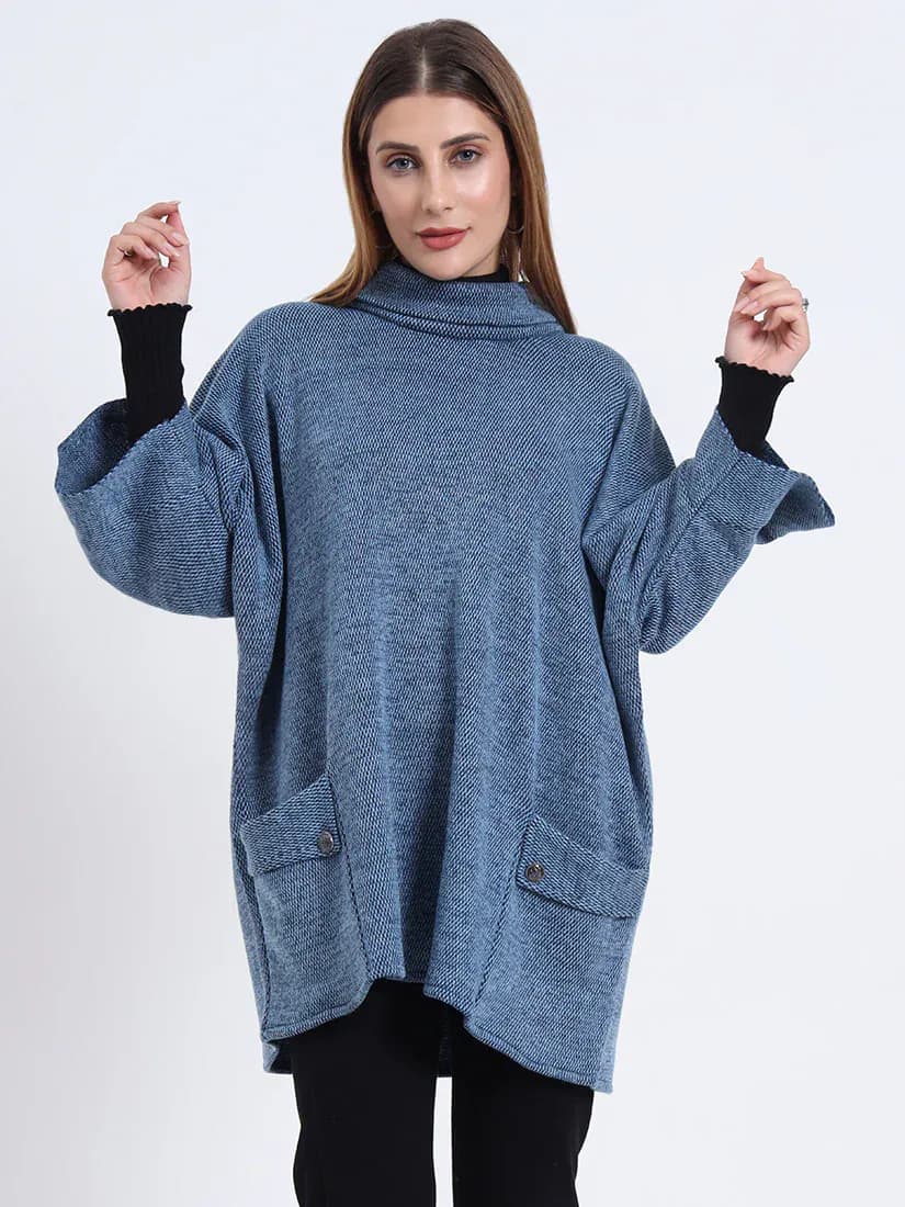 Azure Drift Poncho