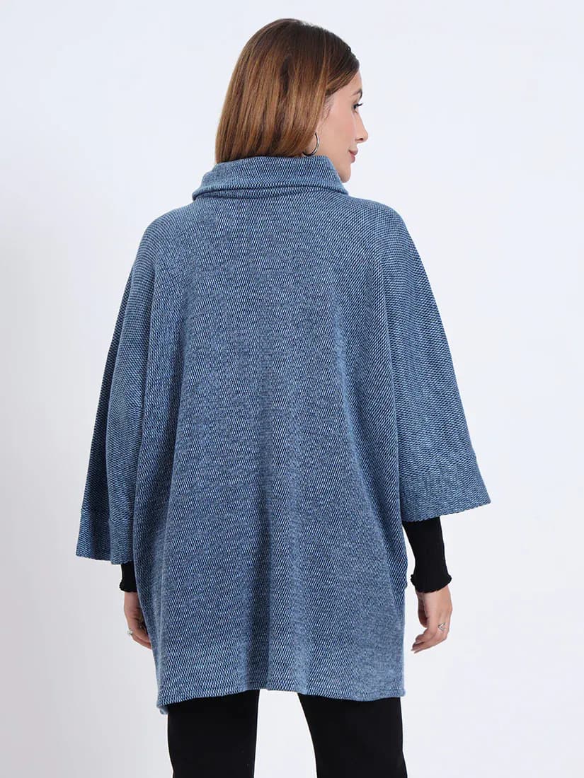 Azure Drift Poncho