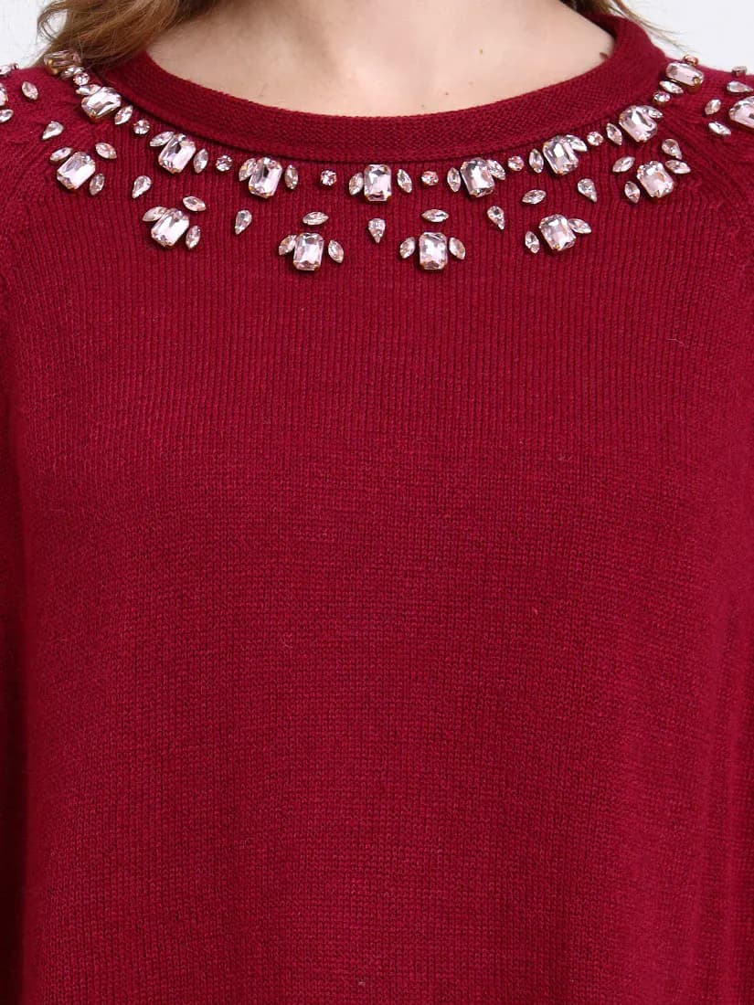 Crimson Gleam Poncho