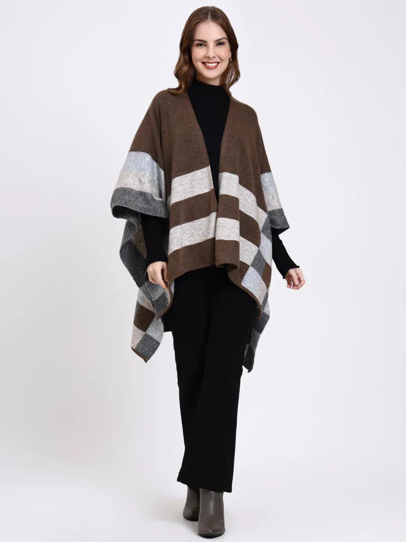Umber Plaid Cape